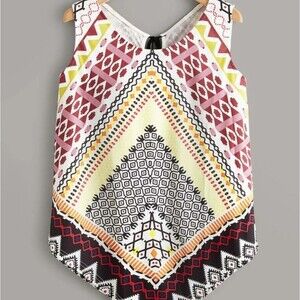 Flowy Colorful Tank Top Fun Pattern